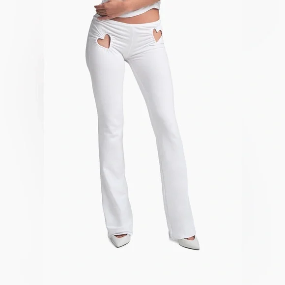 SKIMS White Heart Cutout Boot Flare Pants - Picture 2 of 5
